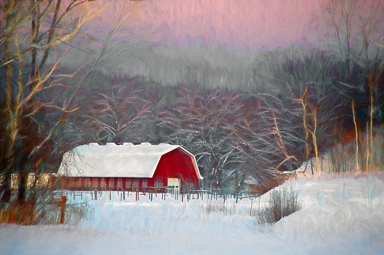Winter Scene in Vermont ---Photo by Nancy Ann Merena
